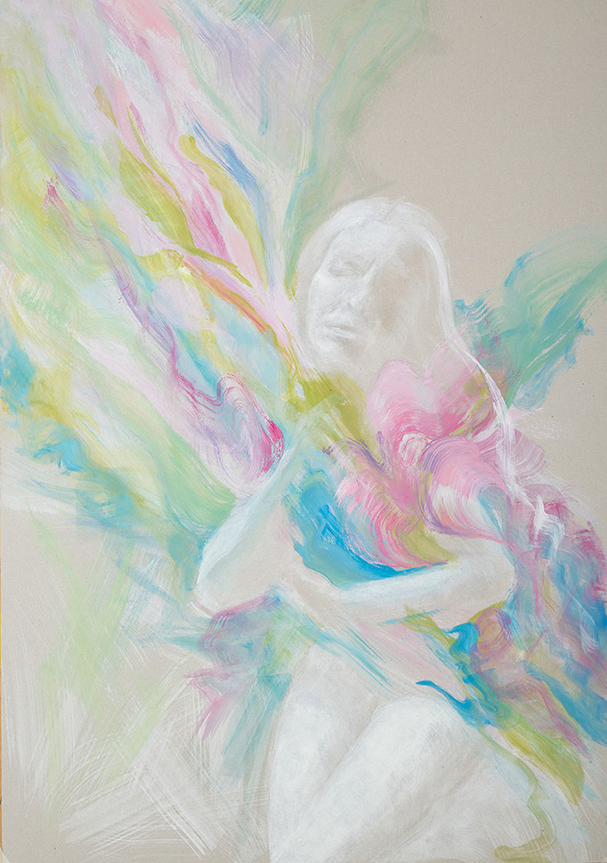 Freude dich halt ich fest, 2025  Öl auf Karton    70 x 100 cm