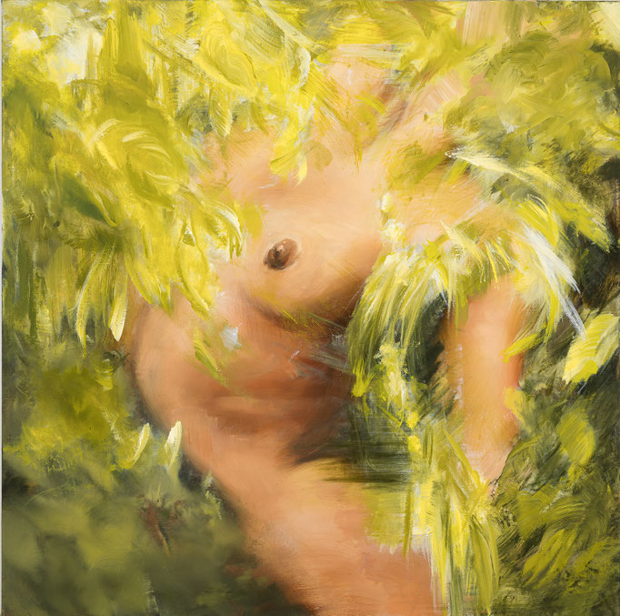 Evolution, 2023  Öl auf Leinwand    74 x 74 cm
