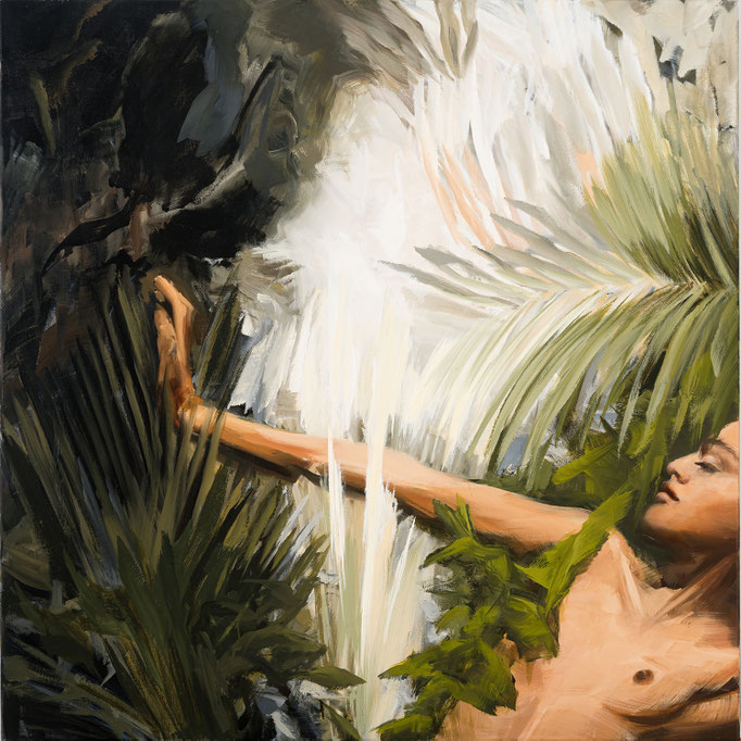 Seelenlicht, 2023  Öl auf Leinwand    74 x 74 cm