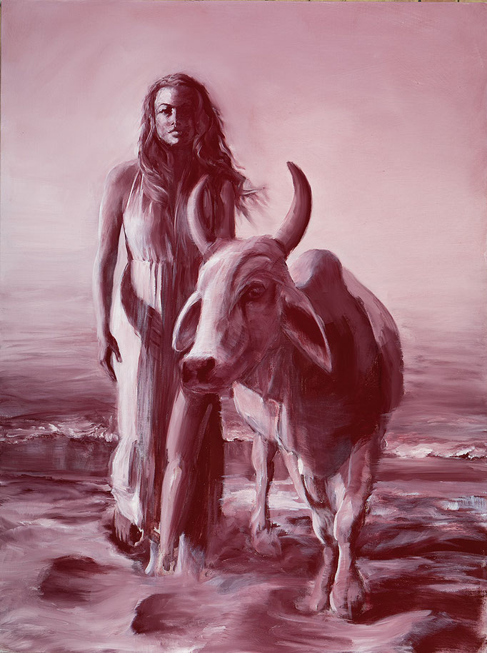 Tochter der Sonne, 2025  Öl auf Leinwand    90 x 120 cm