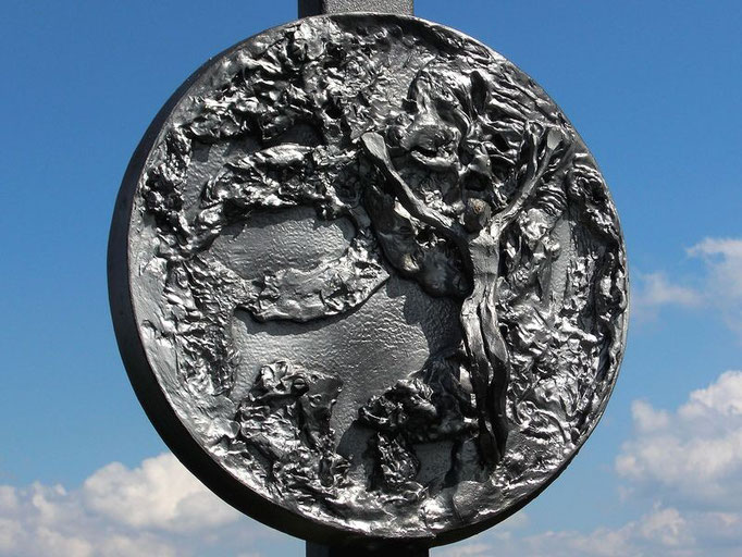 Ein Künstler aus dem Ennstal schuf dieses Reliefbild aus Metall.