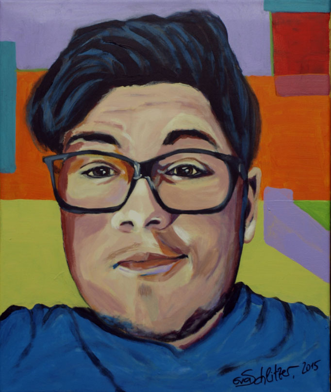 "Tobias", 100 x 80, Acryl auf Leinen, 2016
