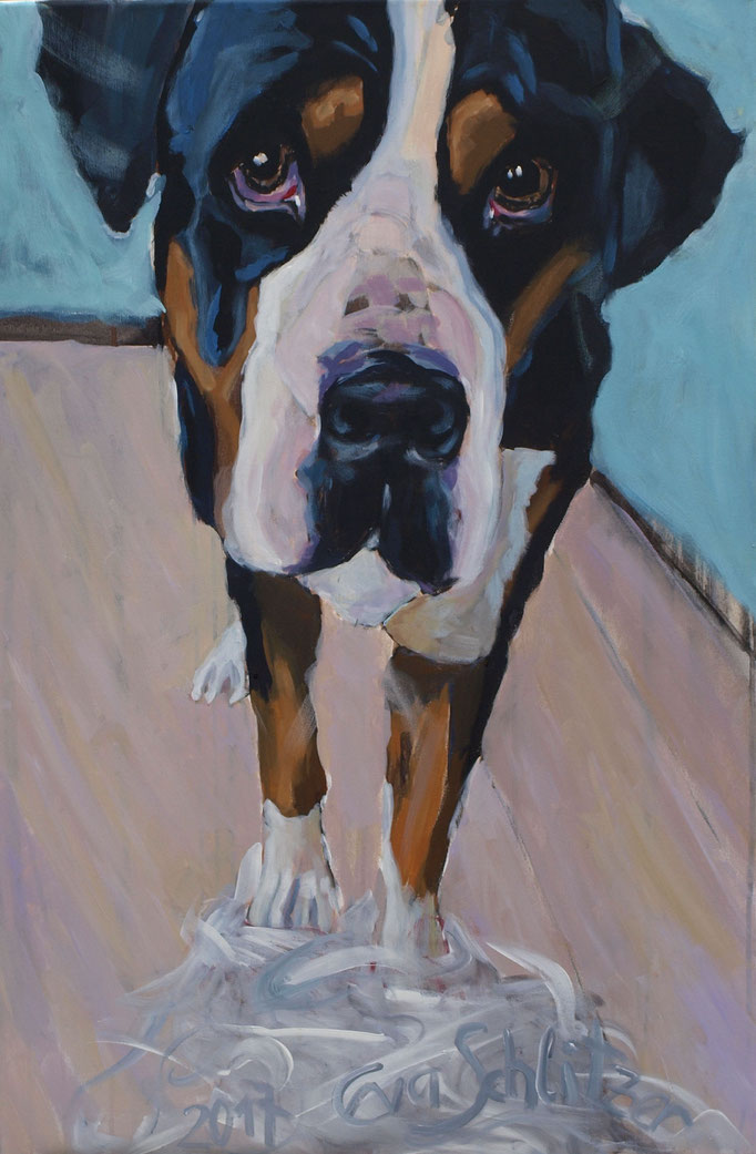 "Anton", 90 x 70, Acryl auf Leinen, 2017