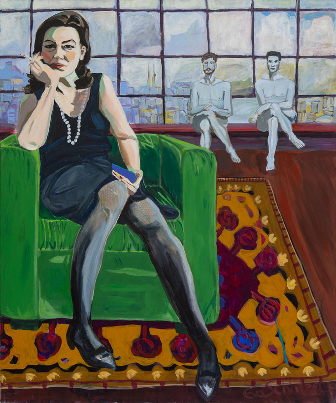 "Zum Frühstück Kaviar", 120 x 100, Acryl auf Leinen, 2021