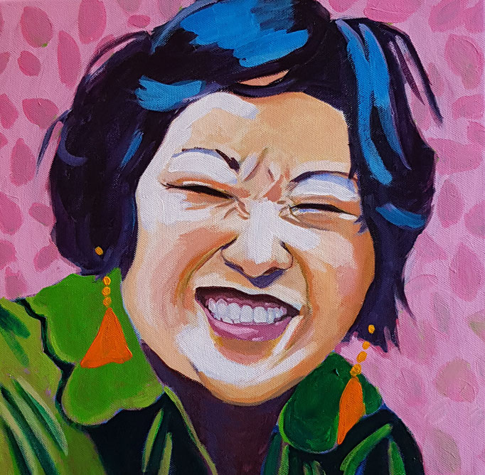 "I'am so happy", 40 x 40, Acryl auf Leinen, 2020