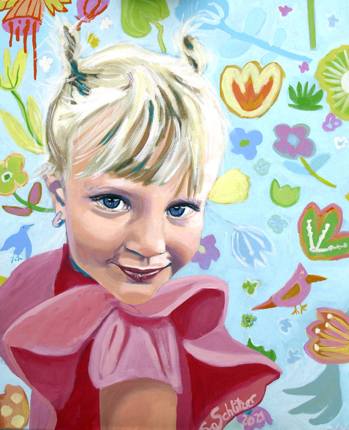 "Sophia", 60 x 50,  Acryl auf Leinen, 2021