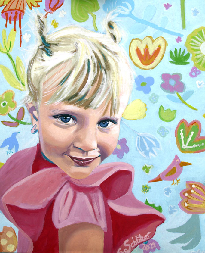 "Sophia", 60 x 50,  Acryl auf Leinen, 2021