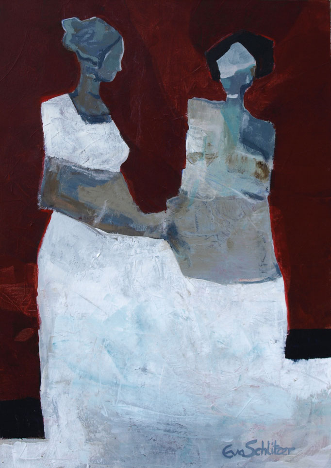 „Work Together“  70 x 50, Acryl auf Leinen, 2026
