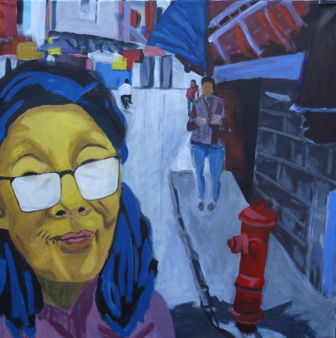 "Impressionen I", 90 x 90, Acryl auf Leinen, 2015