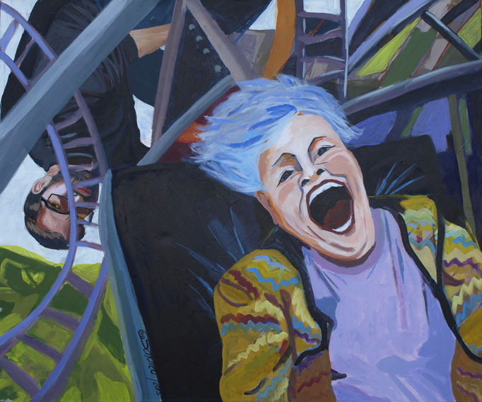"Ups and downs", 100 x 120, Acryl auf Leinen, 2015