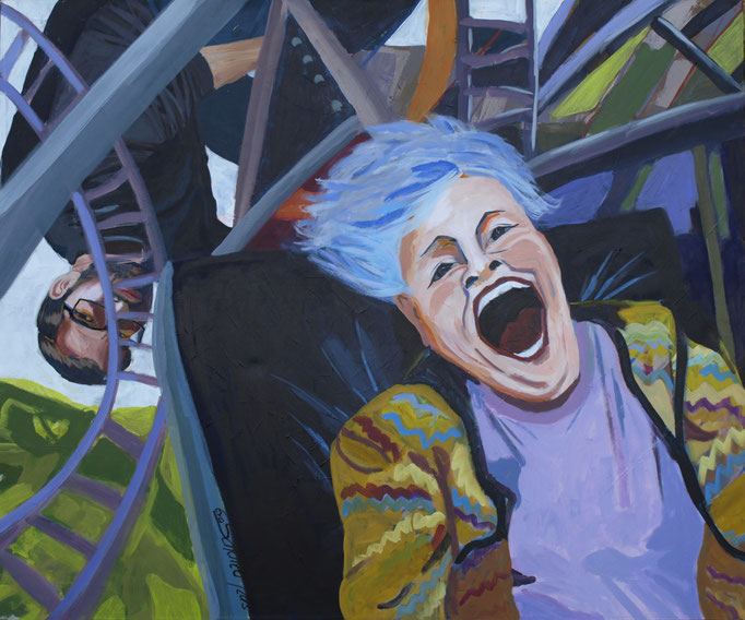 "Ups and downs", 100 x 120, Acryl auf Leinen, 2015