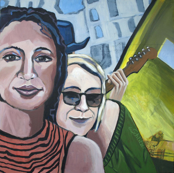 "Friendship", 100 x 100, Acryl auf Leinen, 2023