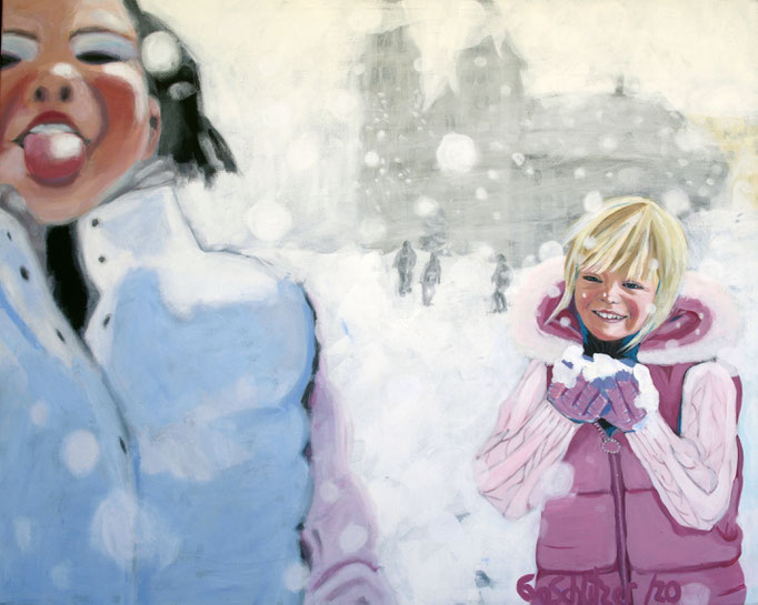 "Winter time", 80 x 100, Acryl auf Leinen, 2020