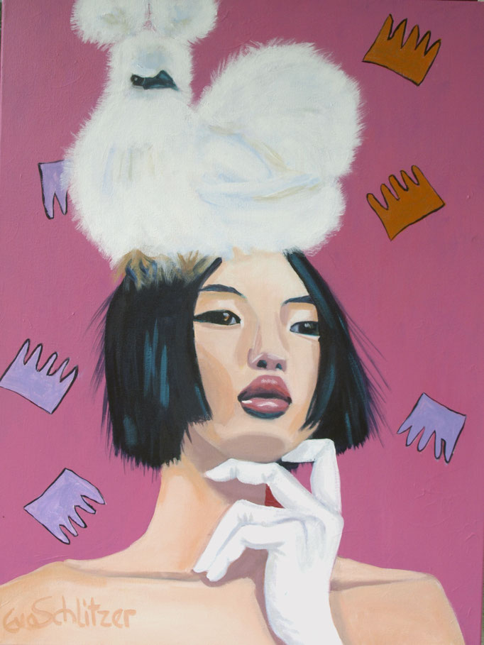"Living hat", 100 x 80, Acryl auf Leinen, 2024