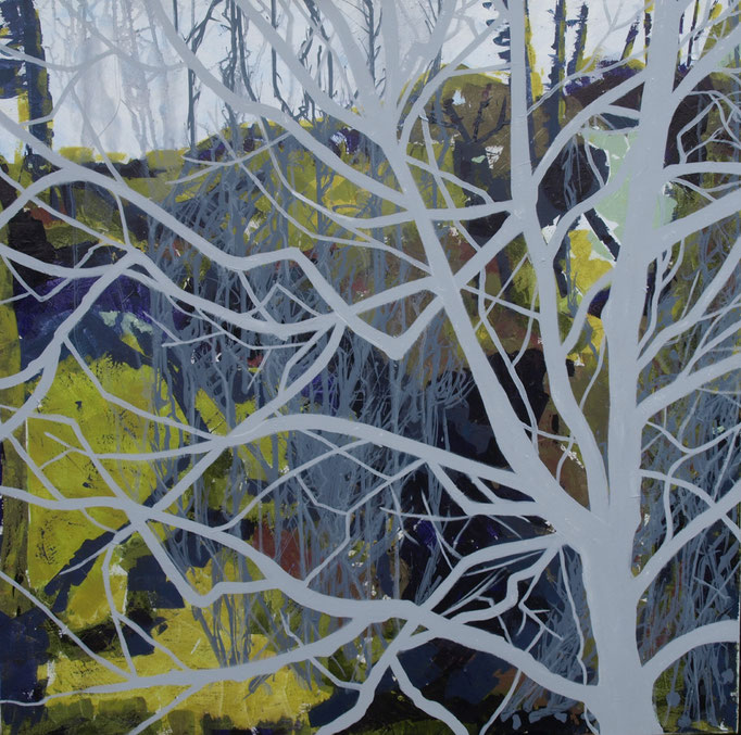 "Der Nussbaum", 100 x 100, Acryl auf Leinen, 2015