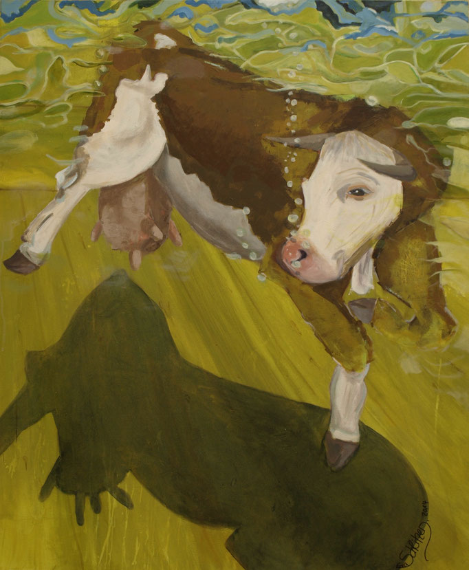 "40 Grad Hitze", 120 x 100, Acryl auf Leinen, 2014