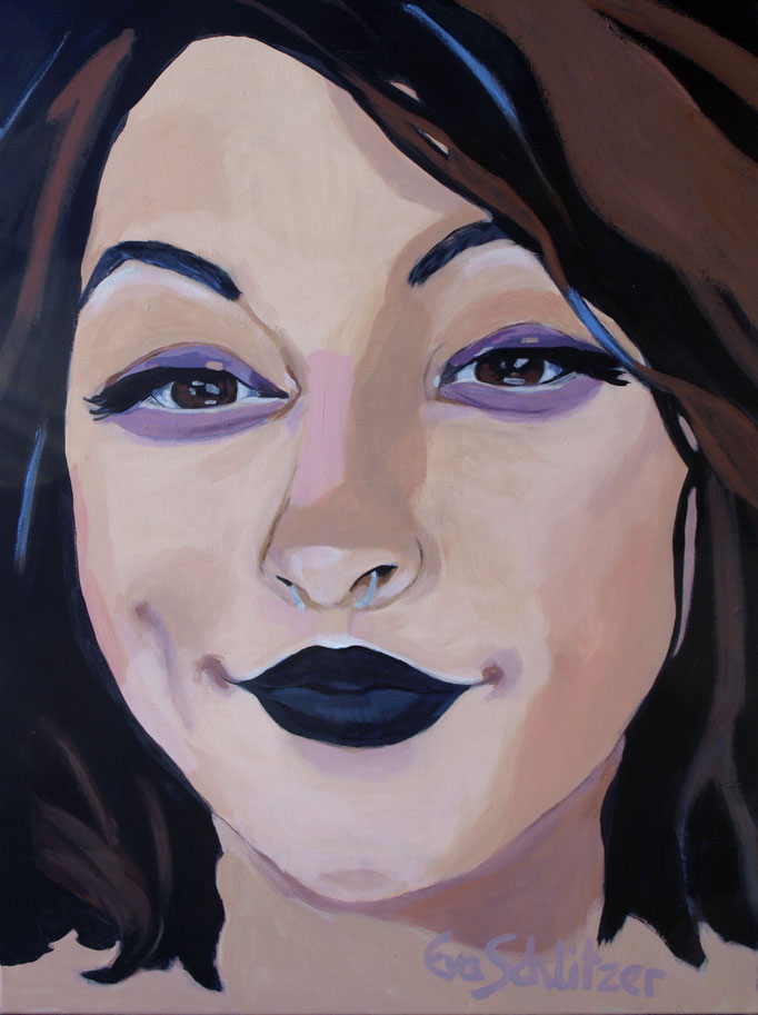 "Zoey aus Alabama", 70 x 70, Acryl auf Leinen, 2022