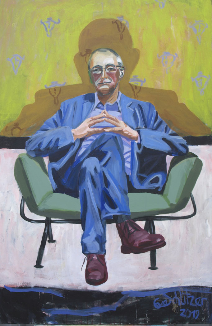 "Der Philosoph", 120 x 100, Acryl auf Leinen, 2019