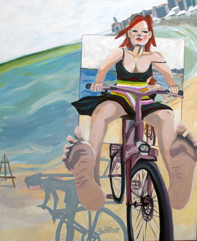 "Ready for Piran", 120 x 100, Acryl auf Leinen, 2021, Prämierung bei Ex Tempore in Piran