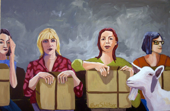 "Charity", 80 x 100, Acryl auf Leinen, 2022
