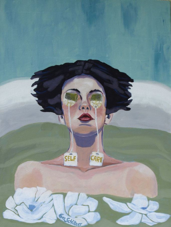 „Self Care“ 80 x 60, Acryl auf Leinen, 2026
