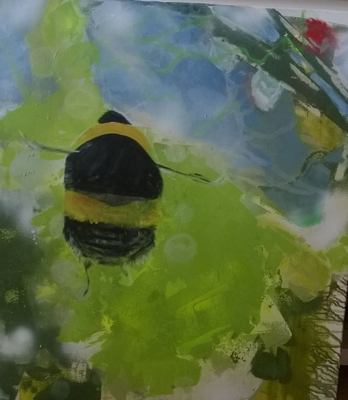 "It's springtime", 100 x 80, Acryl auf Leinen, 2015