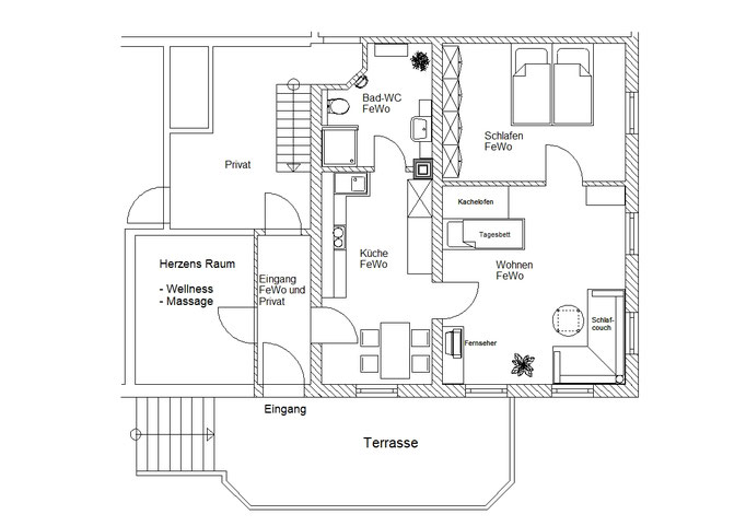 Grundriss Ferienwohnung Natur pur