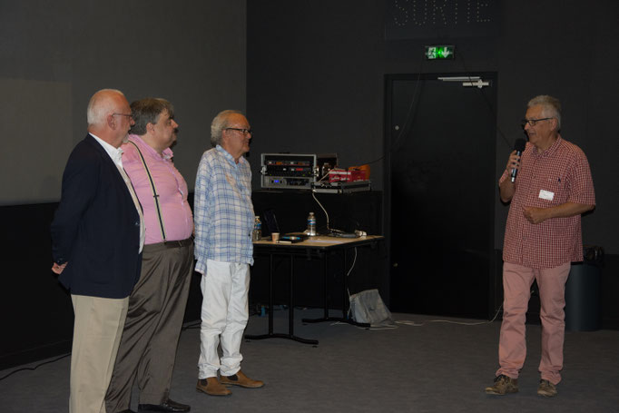 Départ à la retraite de Jean Haffner, entouré de Jean Labbé, Richard Patry & Christian Sérignat
