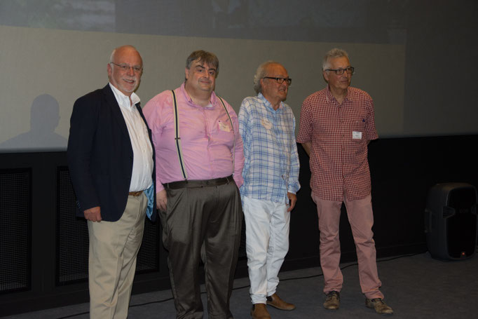Départ à la retraite de Jean Haffner, entouré de Jean Labbé, Richard Patry & Christian Sérignat