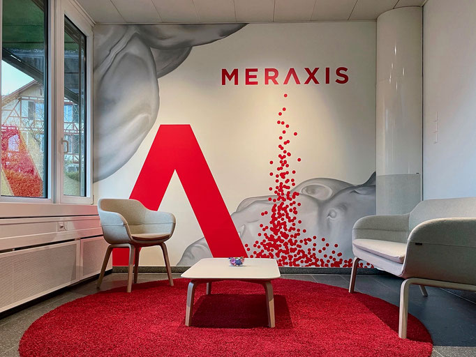Meraxis AG Bern - Wandgestaltungen - Wandkonzept - Werbetechnik - Beschriftung