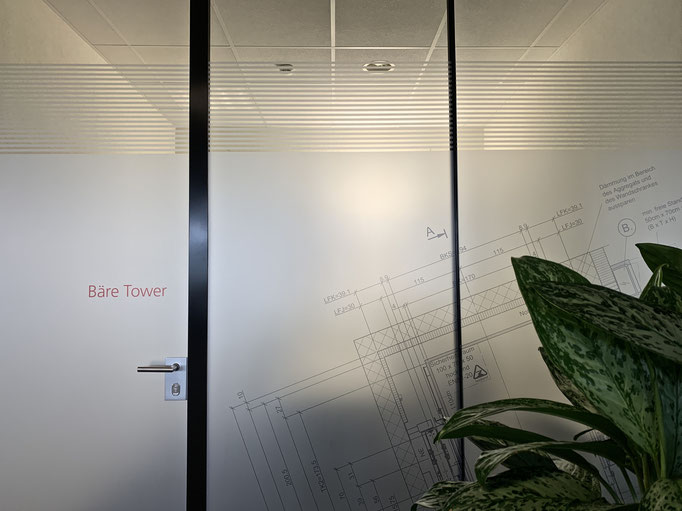 Schindler Aufzüge AG - Bern - Glastrennwand Gestaltung & Beschriftung