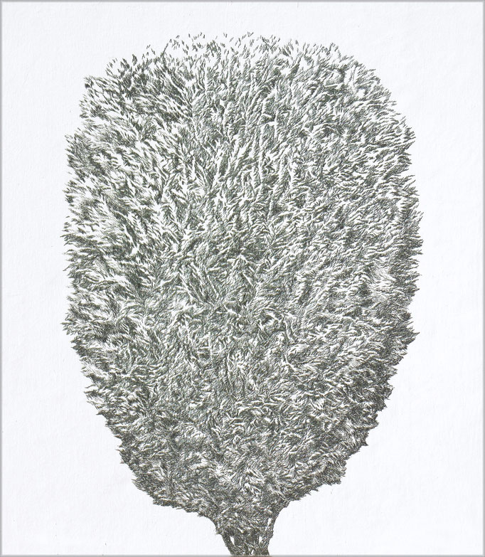 "THUJA", Metal staples.170x150cm. 2012