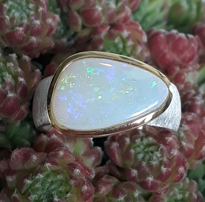 verkauft-ring-opal-unikat-sterling-silber-925-fassung vergoldet