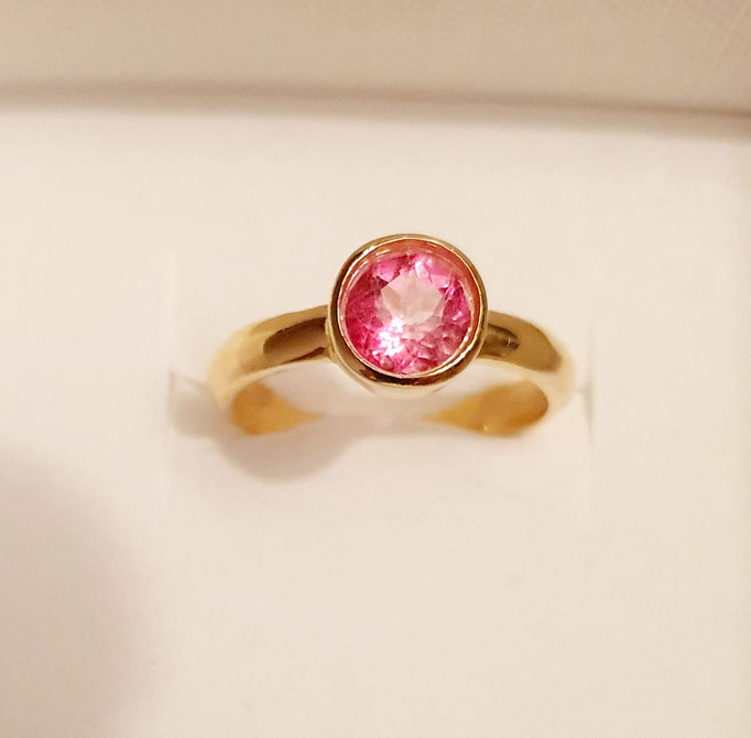 ring-silber-925-sterling-vergoldet-zart-topas pink-beh.-geniale farbe-6mm