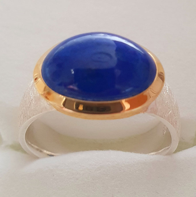 ring-lapis-silber-vergoldet-stein 10x13 mm-925-sterling-top qualität 