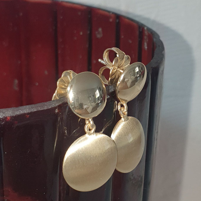 Ohrringe- silber-23 karat vergoldet-4 cm