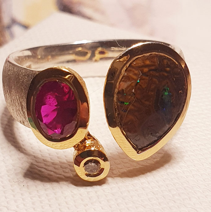 ring-silber-925-sterling-vergoldet-opal-rubin(beh.)-diamant 