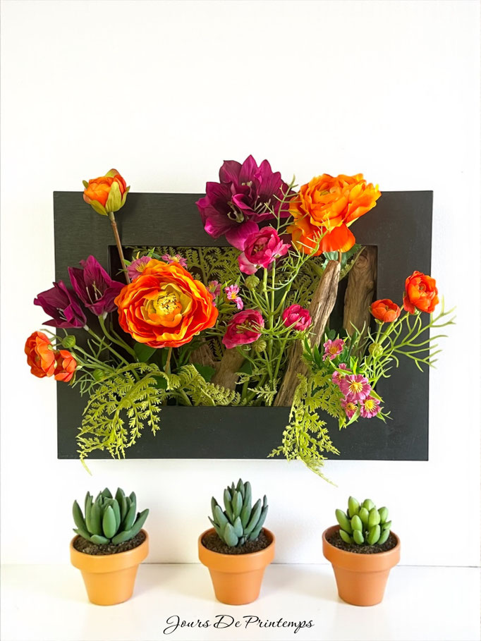 cadre floral sans entretien