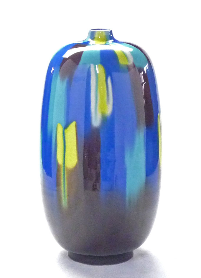 九谷焼 花瓶 17560 九谷焼 花瓶 九谷焼 8号 | リサイクル半蔵