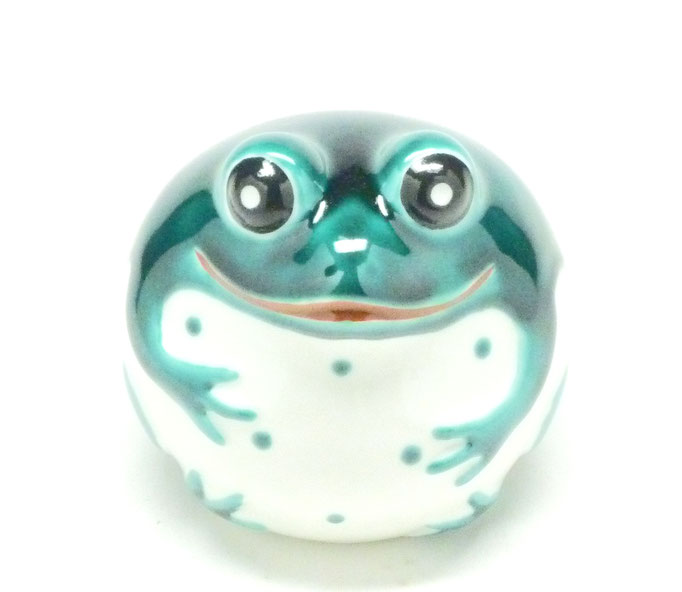 九谷焼通販 おしゃれ かわいい インテリア 置物 縁起物 カエル 蛙 緑