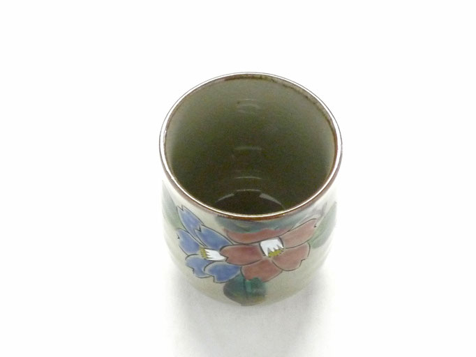 九谷焼【夫婦湯呑】コンビ山茶花『裏絵』 - 九谷焼通販 酒井百華園