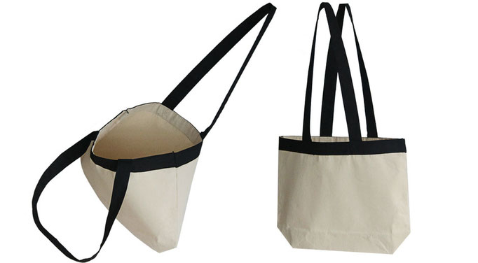 hochwertige Taschen aus Canvas mit schwarzem Griff
