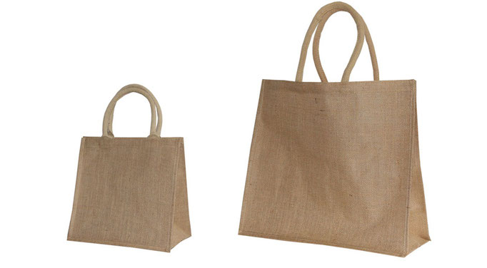 Taschen aus Jute mit dicker Kordel sehr stabil und Reißfest
