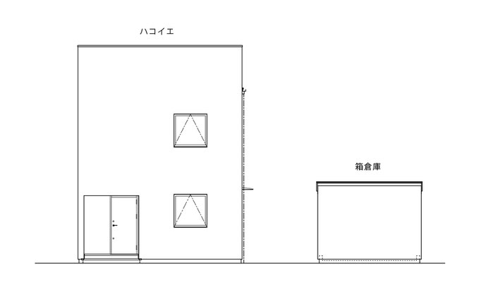 HACOオリジナルアイテム　箱倉庫　図面３