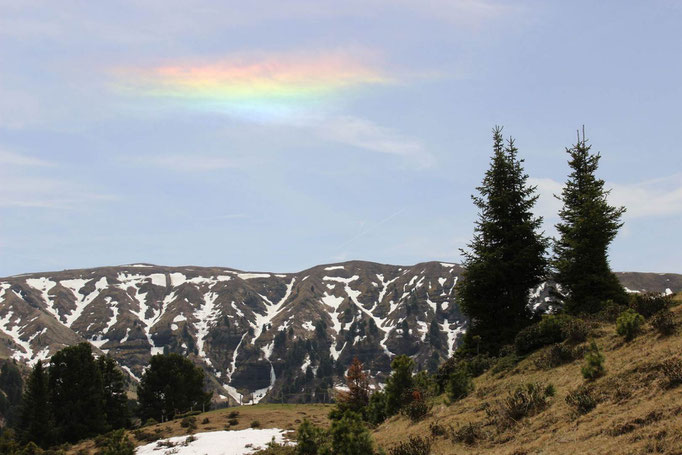 Interessante "Regenbogenwolke", Umgebung Seiser Alm - Foto Frank Röwer