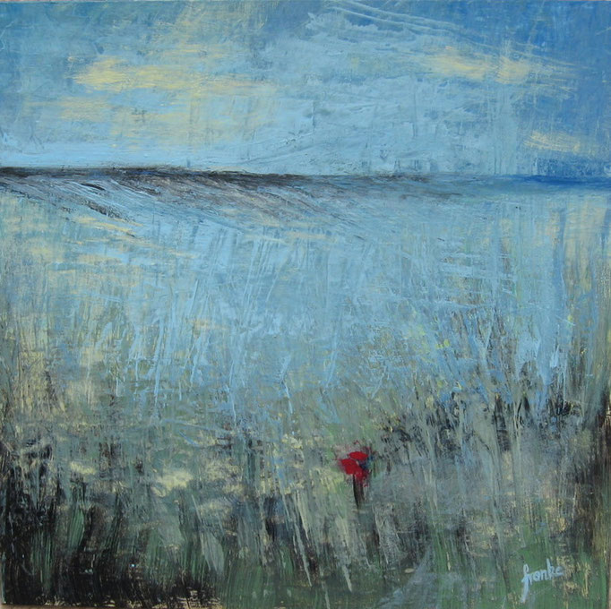 Mohn  29x30    Acryl auf Karton