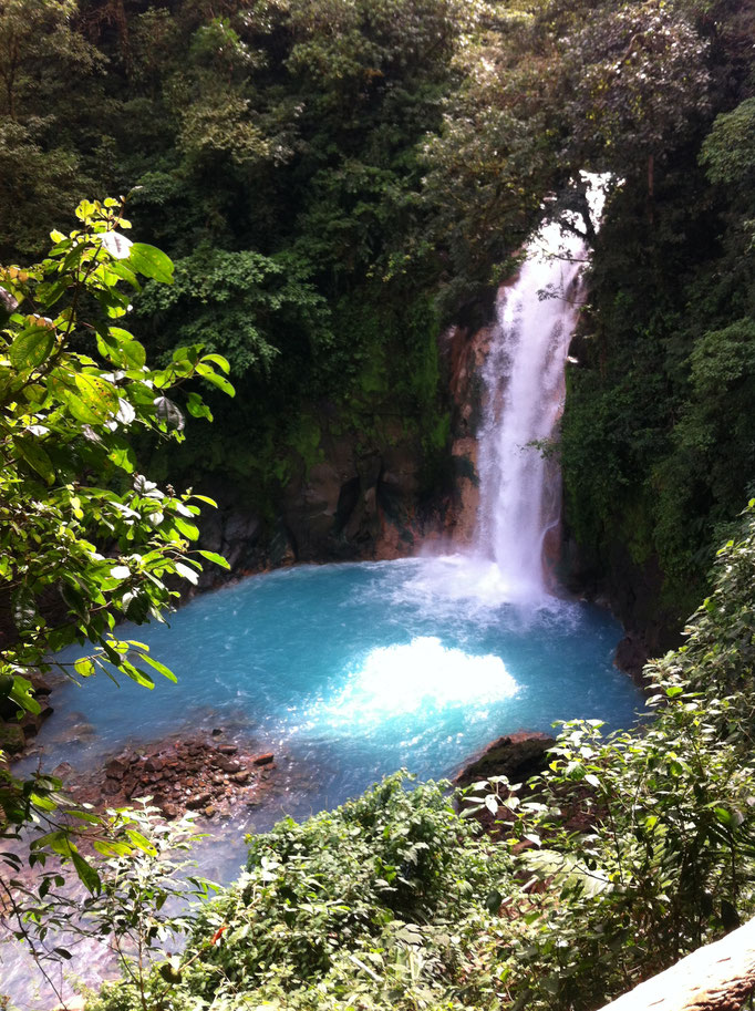 Le rio Celeste dans le parc Tenorio au Costa Rica