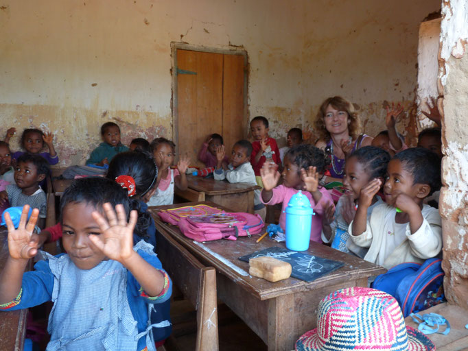 Visite d'une école Madagascar