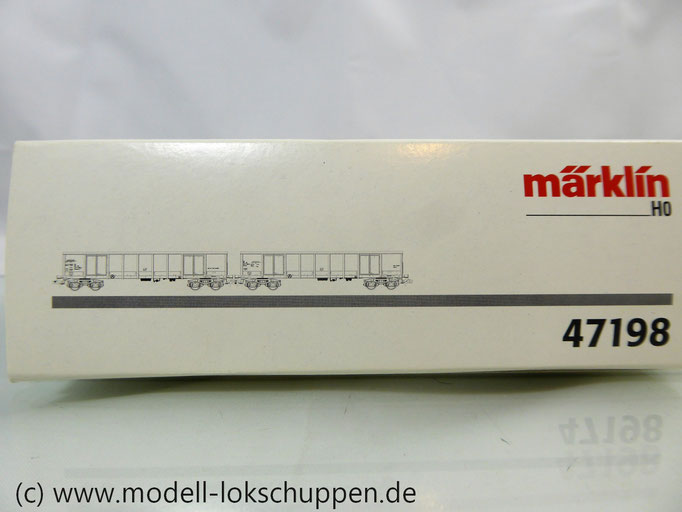 (BS033) Märklin 47198 2er Set Hochbordwagen