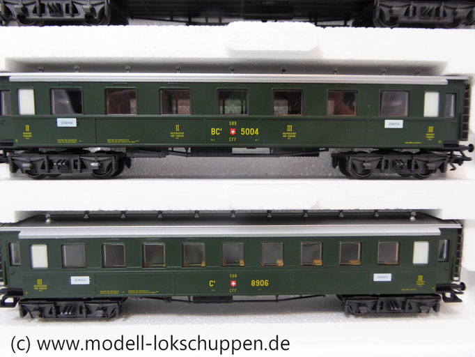 Märklin 42385 H0 Wagen-Set - 3 Schnellzugwagen, SBB-CFF-FFS, Ep. I-II